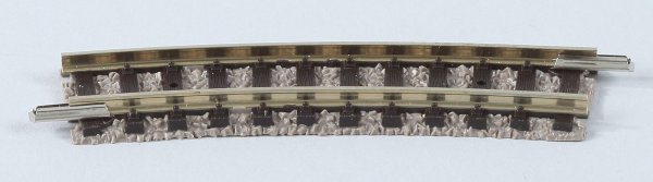 Gleis gebogen Radius 2 = 225,6 mm 15°