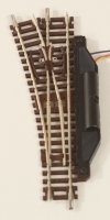 Elektro-Weiche 15° 112,6 mm links